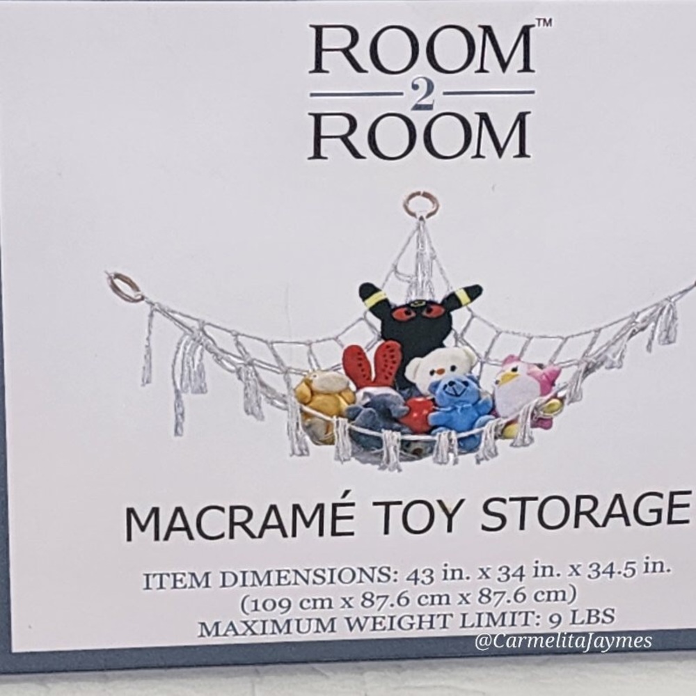 MACRAMÉ TOY 🧸 STORAGE NET Room 2 Room NIB - Picture 2 of 4